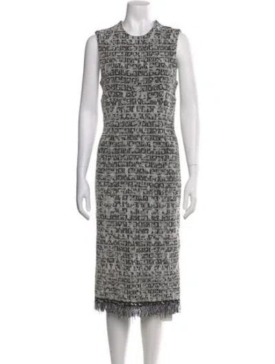 Pre-owned Givenchy Tweed Pattern Knee-length Dress W/ Tags In Multi