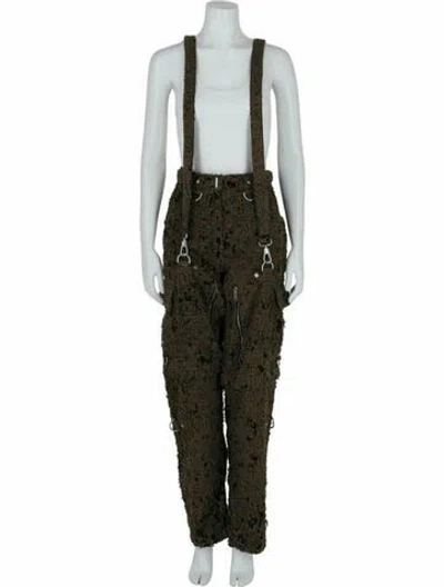 Pre-owned Givenchy Tweed Pattern Overalls W/ Tags In Brown