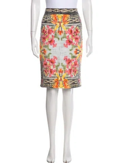 Pre-owned Givenchy Tweed Pattern Skirt Set In Pink