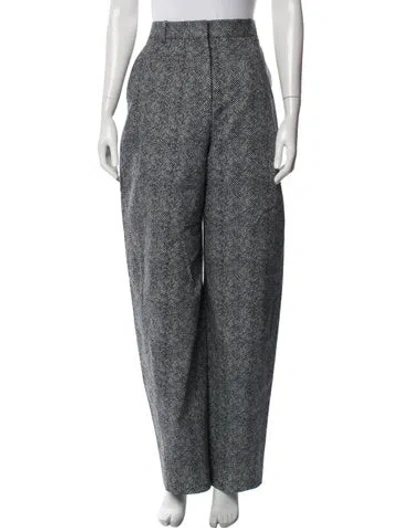Pre-owned Givenchy Tweed Pattern Wide Leg Pants In Multicolor