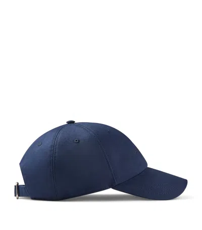 Givenchy Twill Logo Baseball Cap In Blue