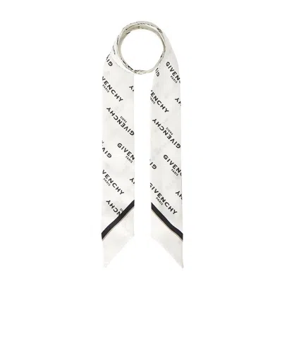 Givenchy Twill Silk Scarf In White