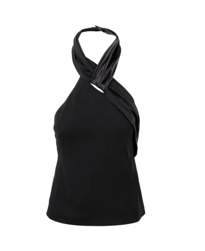 Givenchy Twist-detail Halterneck Top In Black