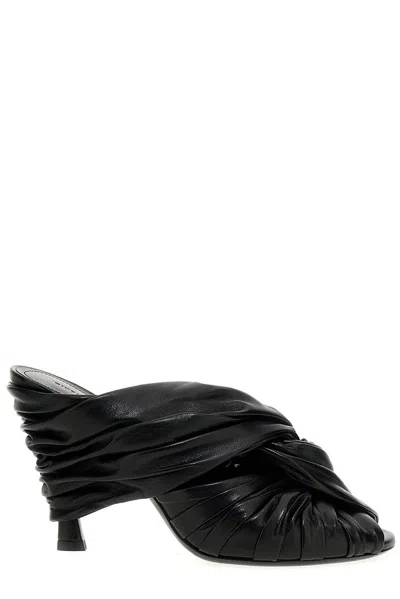 Givenchy Twist 皮质穆勒鞋 In Black