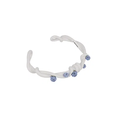 Pre-owned Givenchy Twisted Crystal Embellished Bracelet 'off White' | Cream | Women's Size Onesize