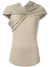 Givenchy Twisted Effect Top In Neutral