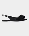 Givenchy Black Twisted Ribbon Slingback Ballerina Flats In Black
