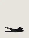 Givenchy Black Twisted Ribbon Slingback Ballerina Flats In Black