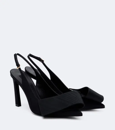 Givenchy Twisted Ribbon Slingback Pumps In Black