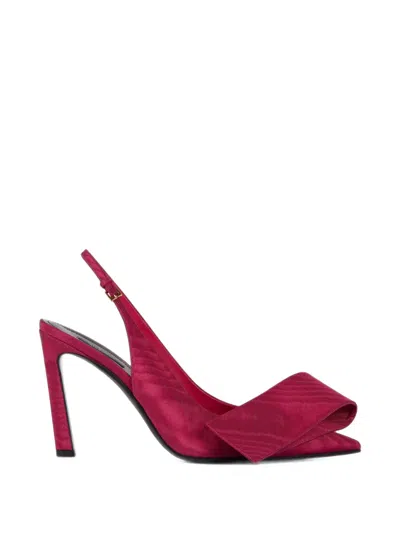 Givenchy Twisted Ribbon Slingbacks Pumps In Moirã© Fabric In Pink