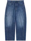 Givenchy Logo Patch Relaxed-fit Jeans In Blue