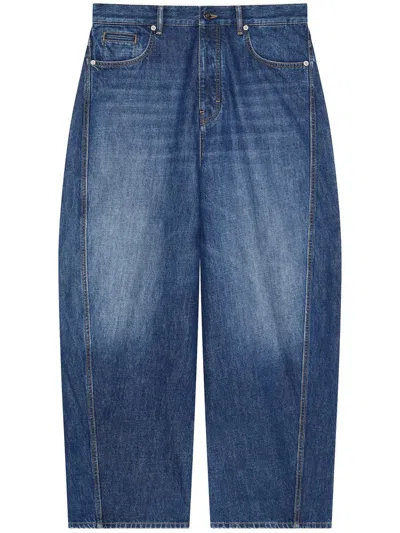 Givenchy Twisted Seam Trousers Clothing In Blue