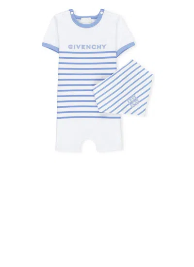 Givenchy Babies' Two Piece Set With Logo In Blue