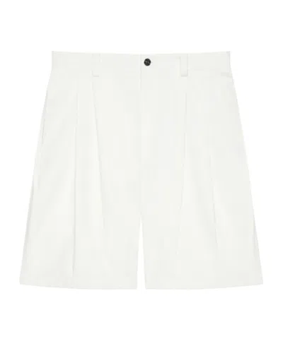 Givenchy Two-pleat Bermuda Shorts In Cotton In White
