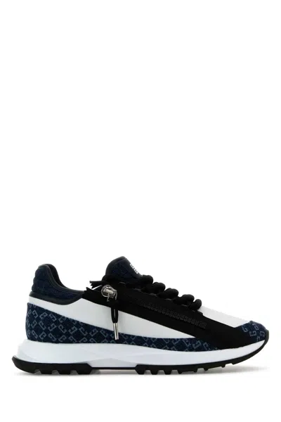 Givenchy Two-tone Denim And Synthetic Leather Spectre Sneakers In Multicolor
