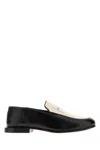Givenchy Two-tone Leather And Canvas Label Loafers