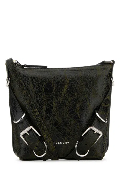 GIVENCHY TWO-TONE LEATHER VOYOU CROSSBODY BAG