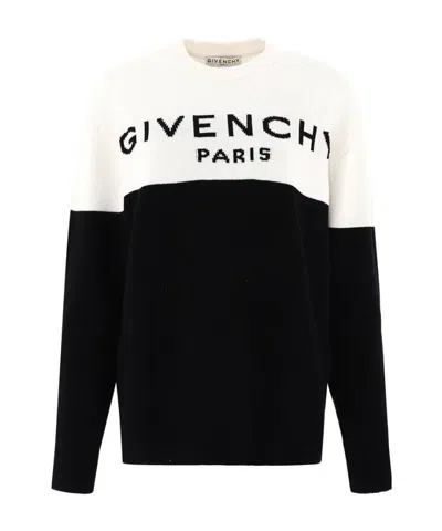 Givenchy Two Tone Logo Jumper In Black