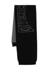 Givenchy Two-tone Logo-print Scarf In Black