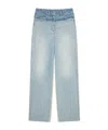 Givenchy Mixed Denim Oversized Jeans In Gray