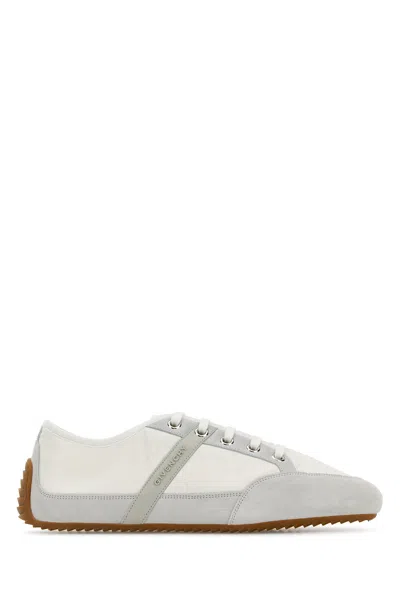 Givenchy Two-tone Suede And Nylon Sneakers In White