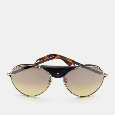 Pre-owned Givenchy Two Tone/brown Gradient Sgva53 Aviator Sunglasses