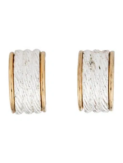 Pre-owned Givenchy Two-tone Earclip Earrings In Multicolor