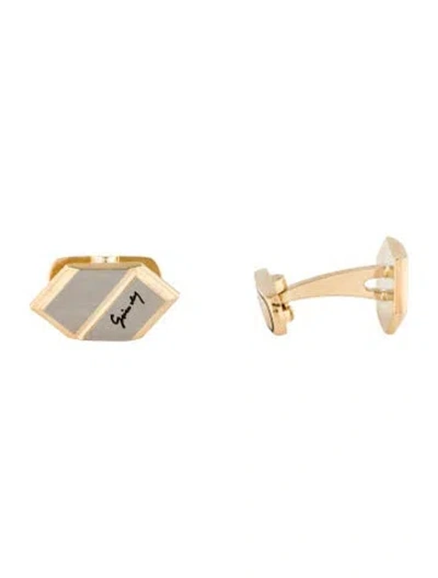 Pre-owned Givenchy Two-tone Geometric Cufflinks In Multi