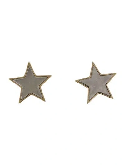 Pre-owned Givenchy Two-tone Star Earclip Earrings In Multi
