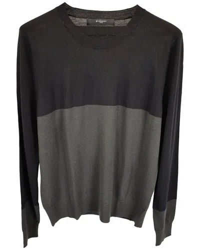 Givenchy Two-toned Crewneck Sweater In Black