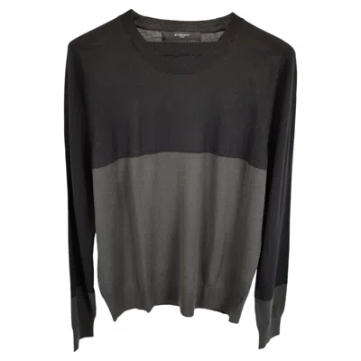 Pre-owned Givenchy Two-toned Crewneck Sweater In Black And Grey Wool In Gray