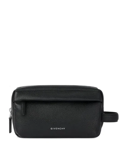 Givenchy U Backpack Toilet Pouch In Grained Leather In Black
