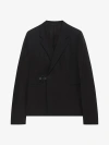 Givenchy Veste Slim U-lock En Laine In Black