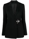 Givenchy Starchy Wool Tricotine Jacket In Black