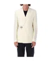 Givenchy U-shaped Lock Suit Jacket In White