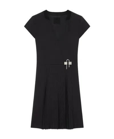 Givenchy U-shaped Lockdown Dress In Black