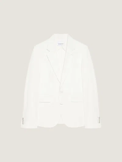 Givenchy Unconstructed Jacket In Cotton In White