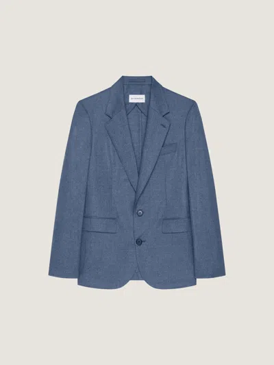 Givenchy Unconstructed Jacket In Flannel In Blue