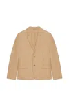 Givenchy Unconstructed Notch-lapel Jacket In Neutral