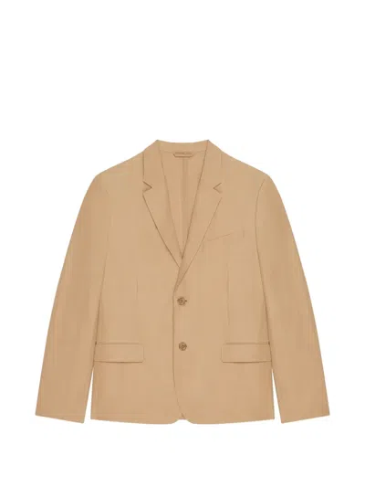 Givenchy Unconstructed Notch-lapel Jacket In Neutral
