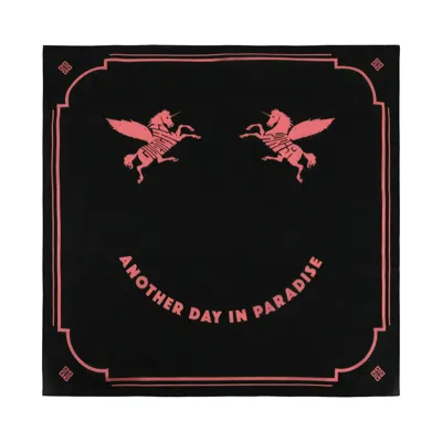 Pre-owned Givenchy Unicorn Embroidery Silk Scarf 'black' | Men's Size Onesize