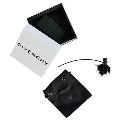 Pre-owned Givenchy Unique Earring, Feather, Fashionable Futuristic Design! Black Fall 2023