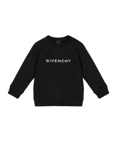 Givenchy Unisex Kids' Giv Logo Crew Sweatshirt In Black