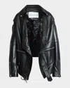 Givenchy Back-to-front Biker Jacket In Leather In Black