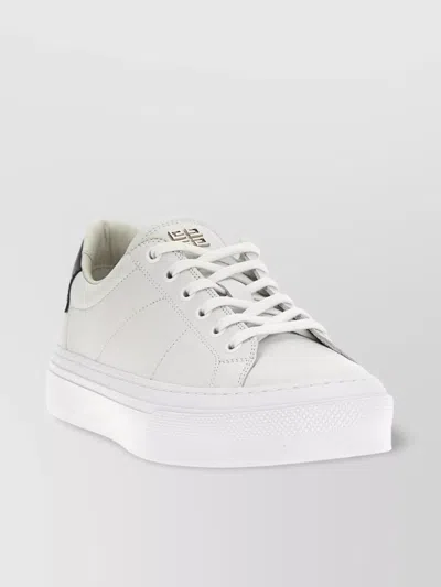 Givenchy Urban Low-top Round Toe Sneakers In White