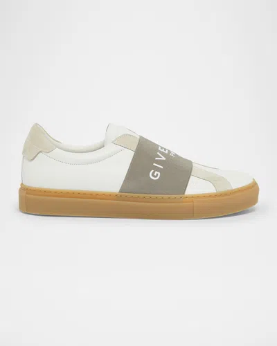 Givenchy Urban Street Low-top Elastic-lace Sneakers In Gray