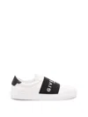 Givenchy Urban Street Sneakers In Leather With Elastic Band In White