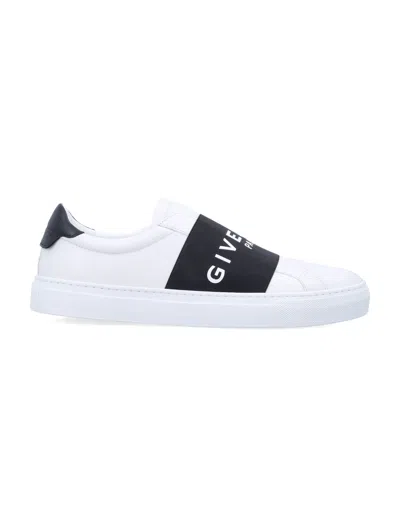 Givenchy Urban Street Leather Sneakers With Elastic Band In White