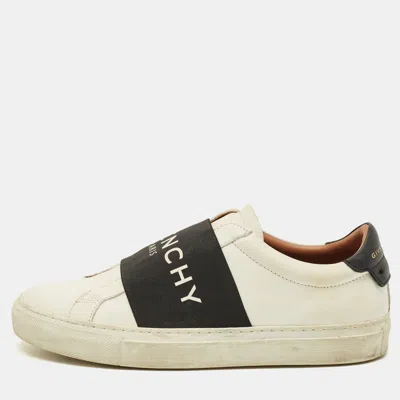 Pre-owned Givenchy Urban Street Size 37 White/black Leather Slip On Sneakers