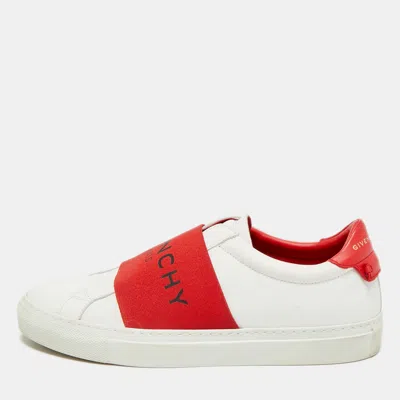 Pre-owned Givenchy Urban Street Size 38 White/red Leather Low Top Sneakers
